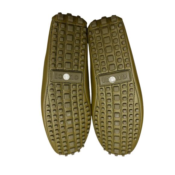 Gucci men GG logo moccasin driving Loafer juniper Green Size US10 - Picture 5 of 10